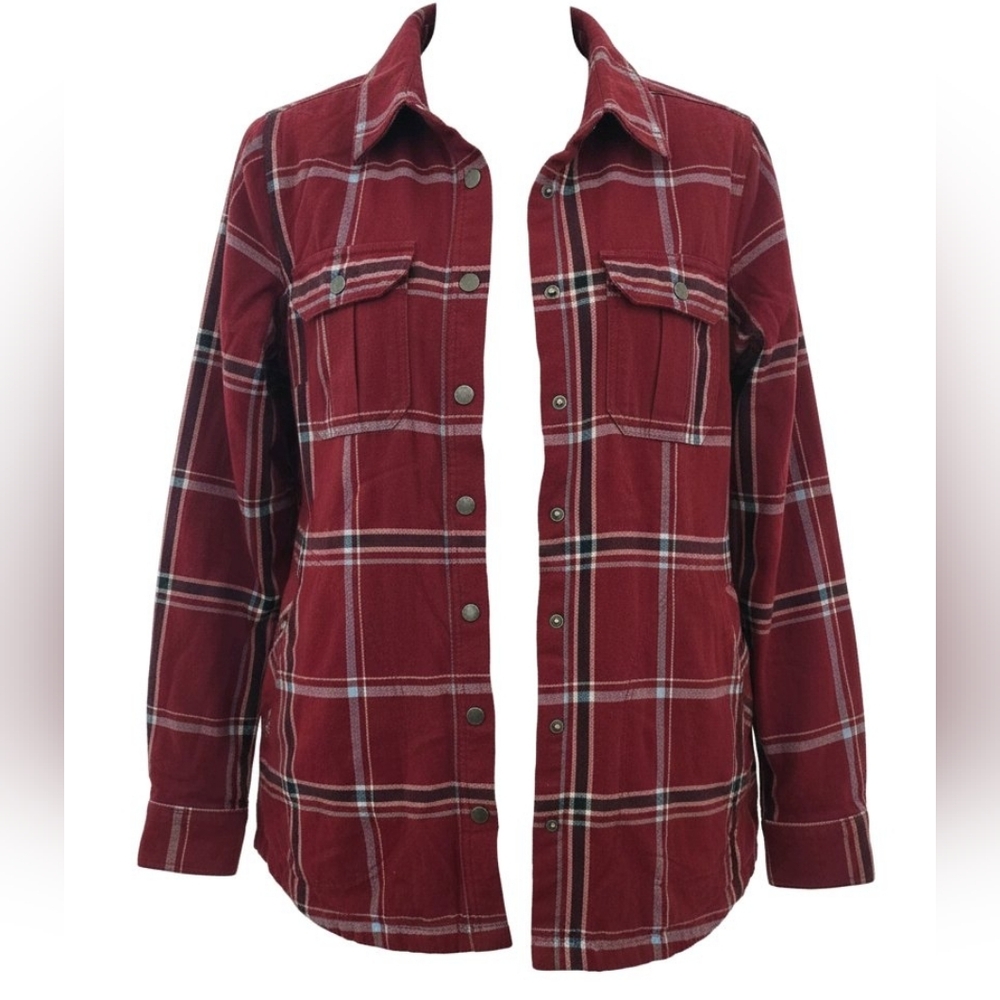 Duluth Trading | Heavy Plaid Button-Up Jacket Thermal Flannel Snap Jacket/Shirt